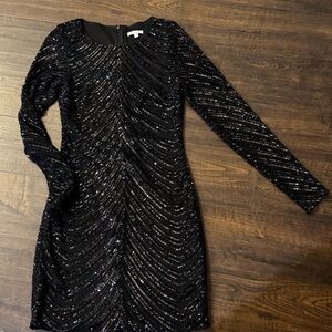 Elegant Black Sequin Dress size small